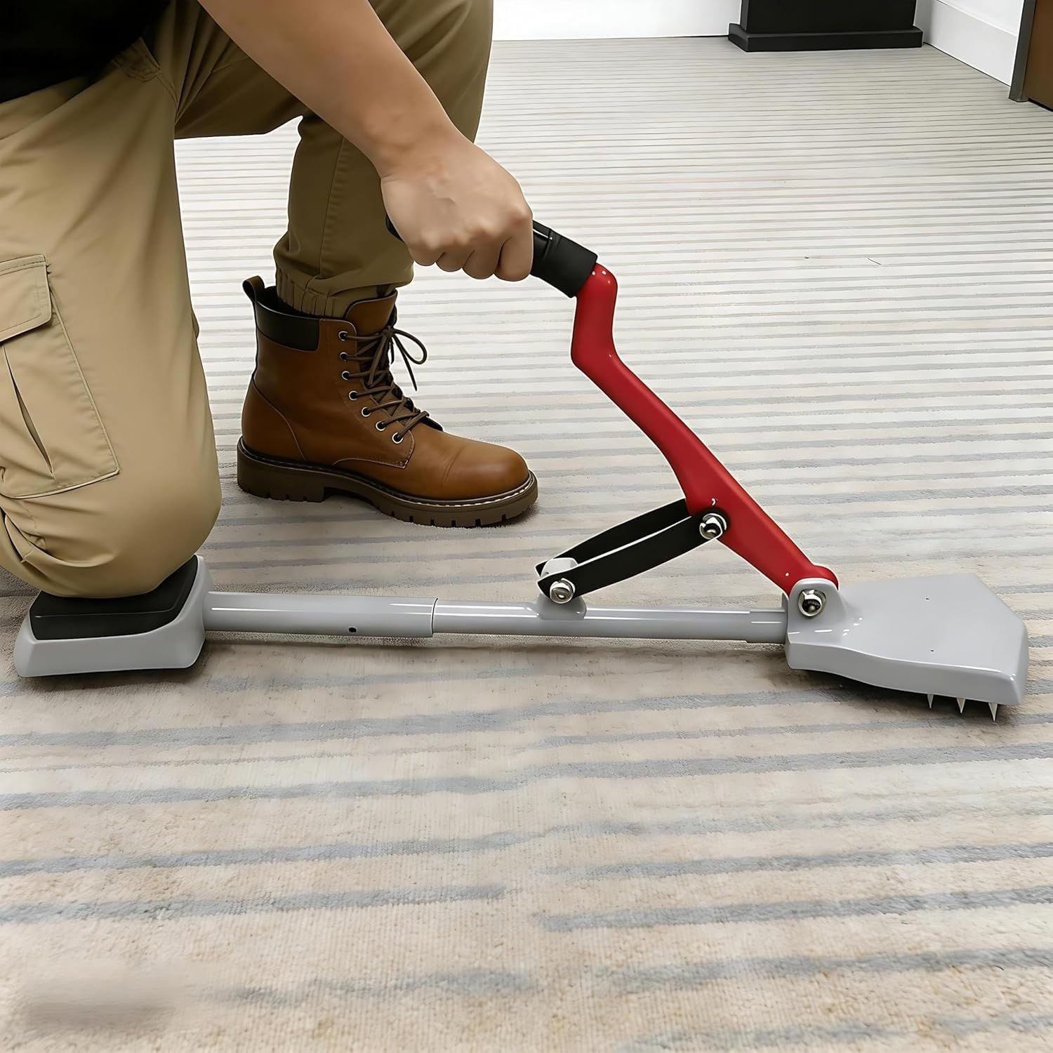 Ce kit d'outils pour Tendre la Moquette, Comprenant Un tendeur de Moquette à Genou, est Facile à Utiliser et possède Un Corps en Alliage d'aluminium. Il Convient aux hôtels, Bureaux et maiso
