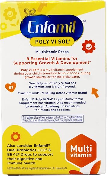 Enfamil Poly-Vi-Sol with Iron Multivitamin Supplement Drops for Infants and Toddlers, 50 ml