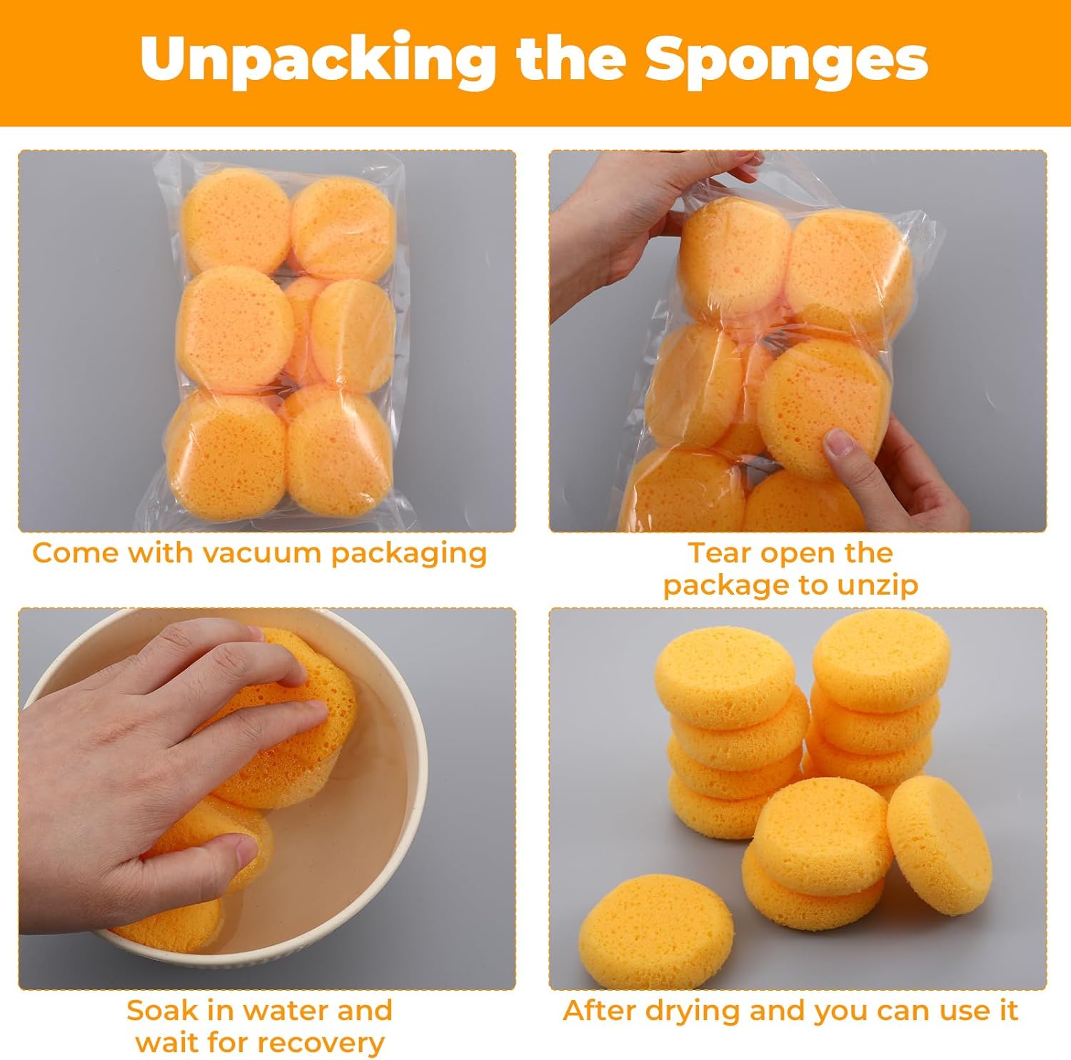 15 Pcs Pottery Sponges 2.7inch, Round Tack Sponges, Clay Sponge for Cleaning, Paint Sponge for Acrylic Painting, Pottery Tools for Kitchen Shoes Leather Care