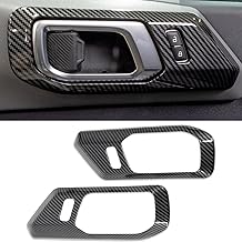 IAG I-Line 2pc Interior Door Handle Cover (Gloss Carbon) for Ford Bronco 2 Door 2021+ (Not Sport)