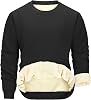 Svanco Fleece Sweater Men Winter - Round Neck Long Sleeve Lined & Thick Super Spongy Warm Sweatshirt