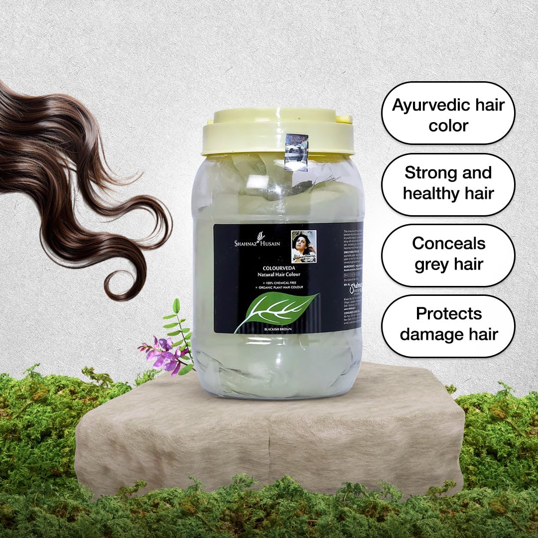 Shahnaaz-Husain's Colourveda Natural Hair Colour, Premium Herbal Hair Dye, 500g