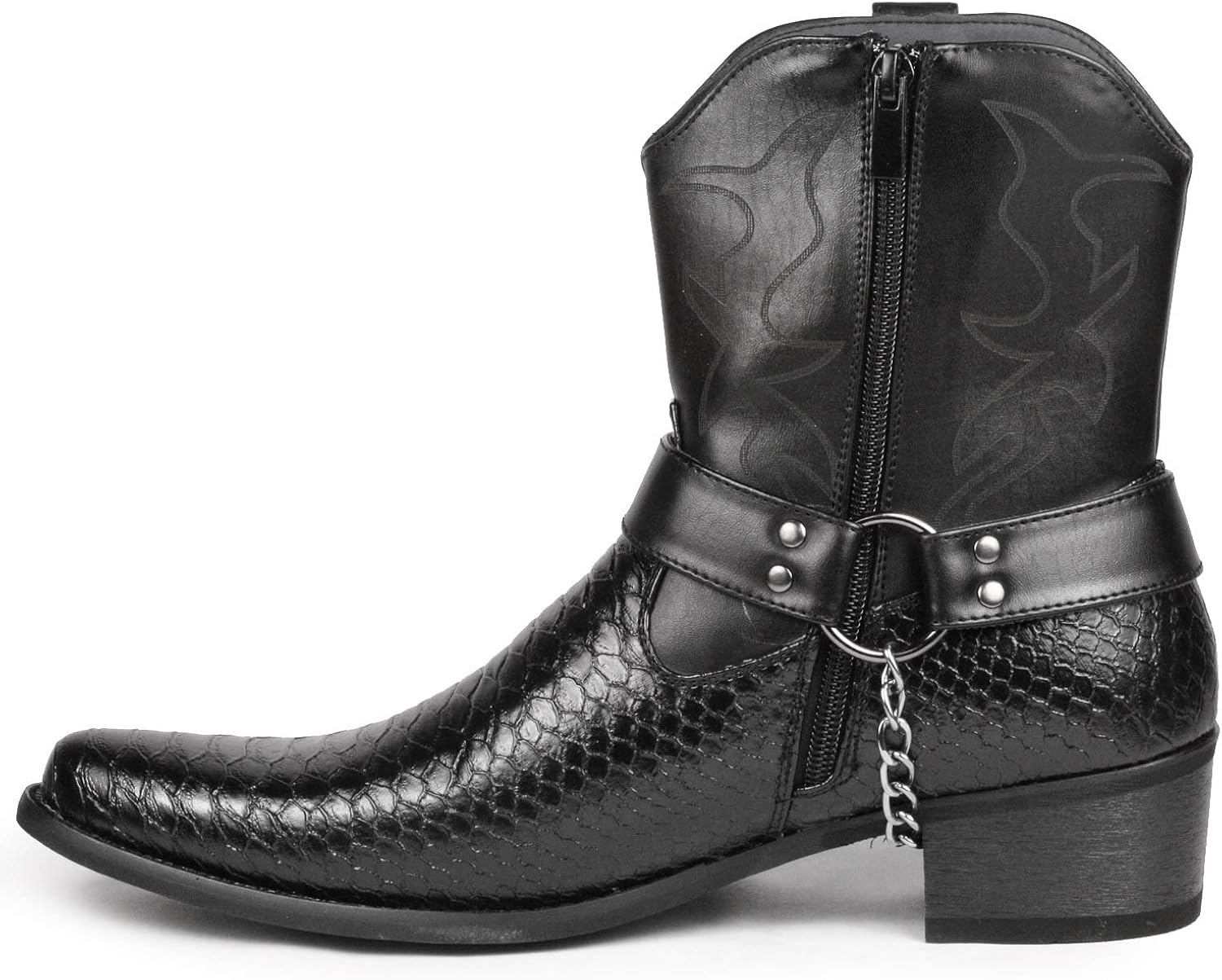 Miniatura 5 de Metrocharm Diego-01 - Botas vaqueras occidentales con hebilla de cinturón para hombre