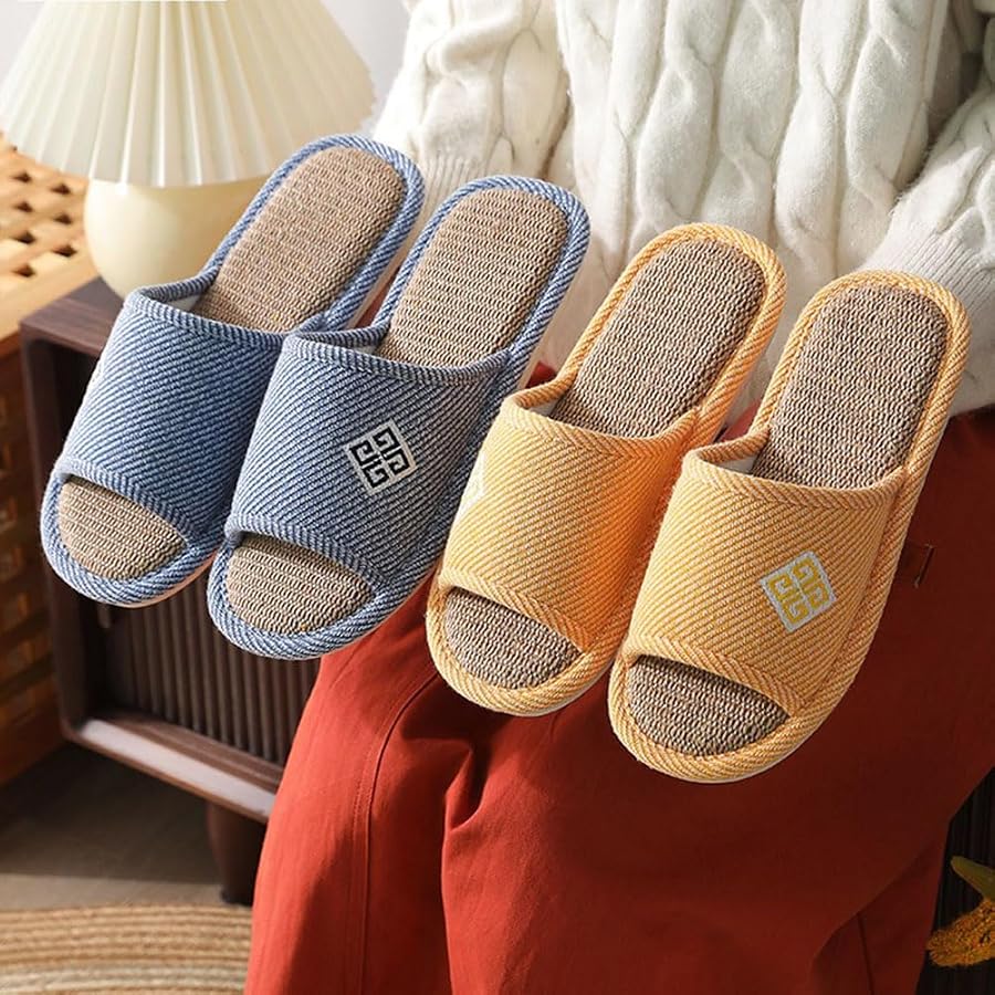 Chaussons De Bain En éponge - Pantoufles Invités Antidérapantes - Mousse Mémoire - Lavables