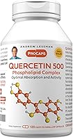 Vista 9 de ANDREW LESSMAN Quercetina 500mg - 30 Cápsulas - 500 mg Complejo único de quercetina fosfolípido, fórmula altamente absorbible para apoyar la función