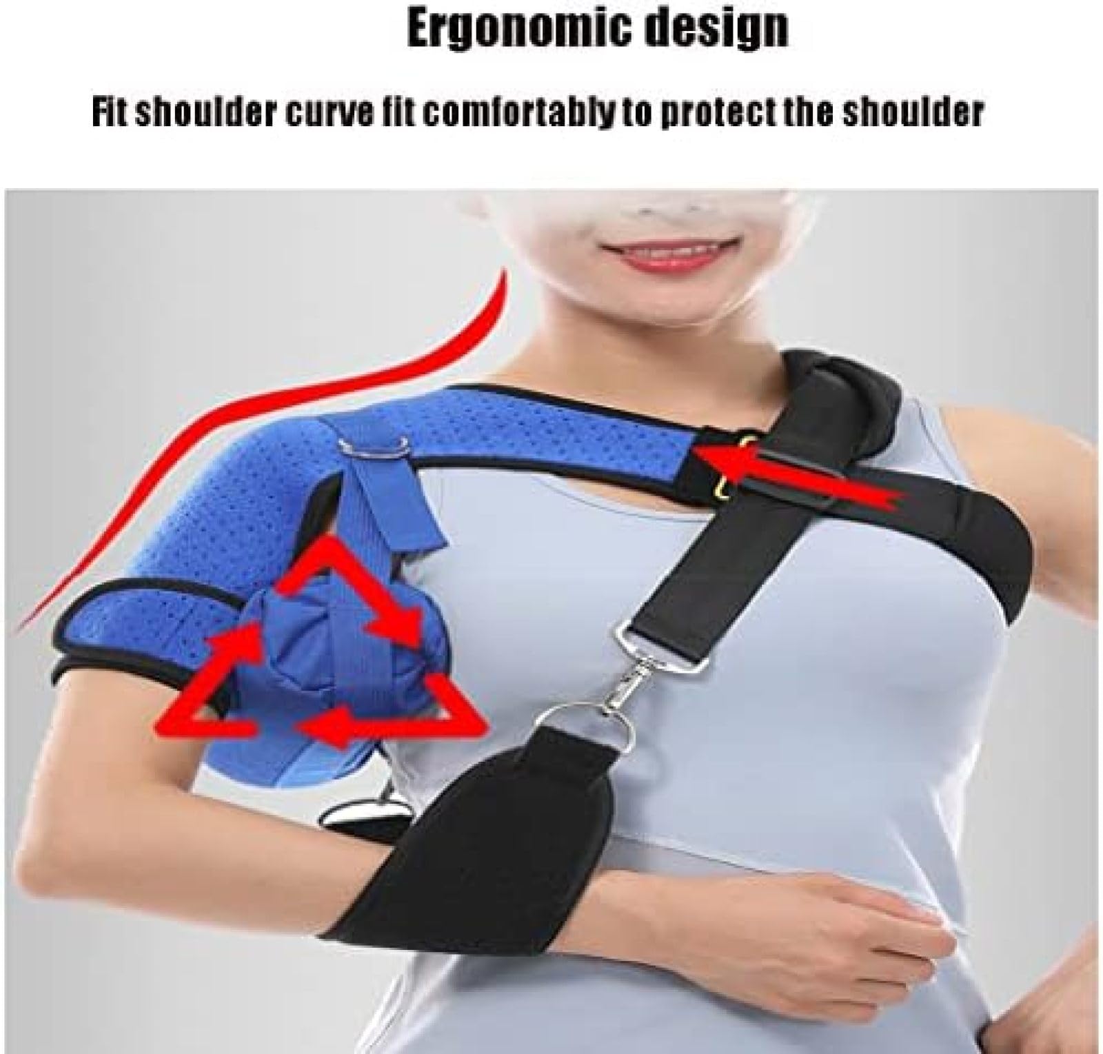 Protección del Hombro Cabestrillo para El Brazo Dislocación De La Articulación Cinturón Fijo Fractura del Húmero Cinturón De Clavícula Soporte para El Hombro,B,Constructive23