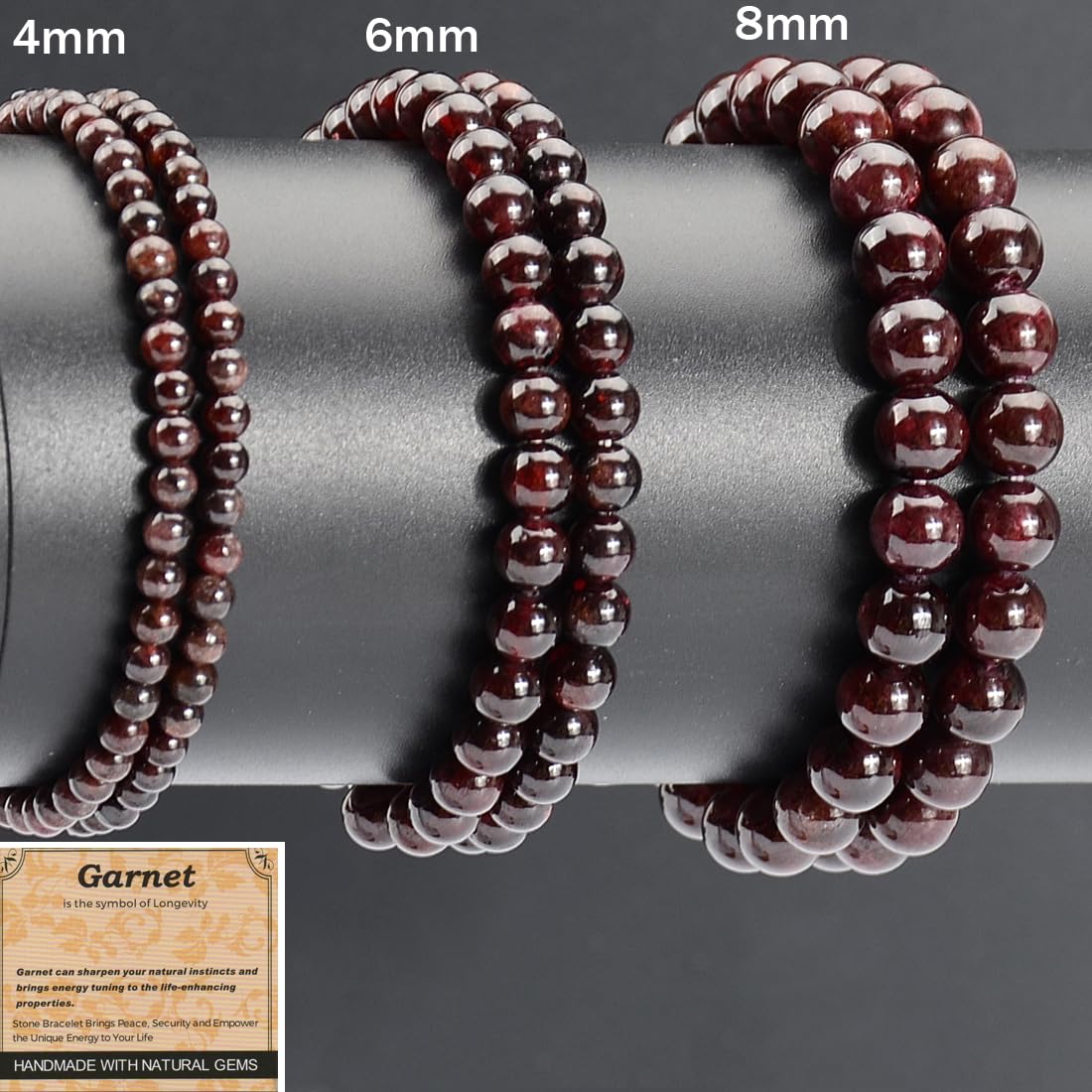 MASSIVE BEADS Handmade Yoga Stretch Elastic Bracelet Natural Stone Crystal Healing Power Energy Gifts for Unisex Adult 4mm 6mm 8mm 10mm - Image 2