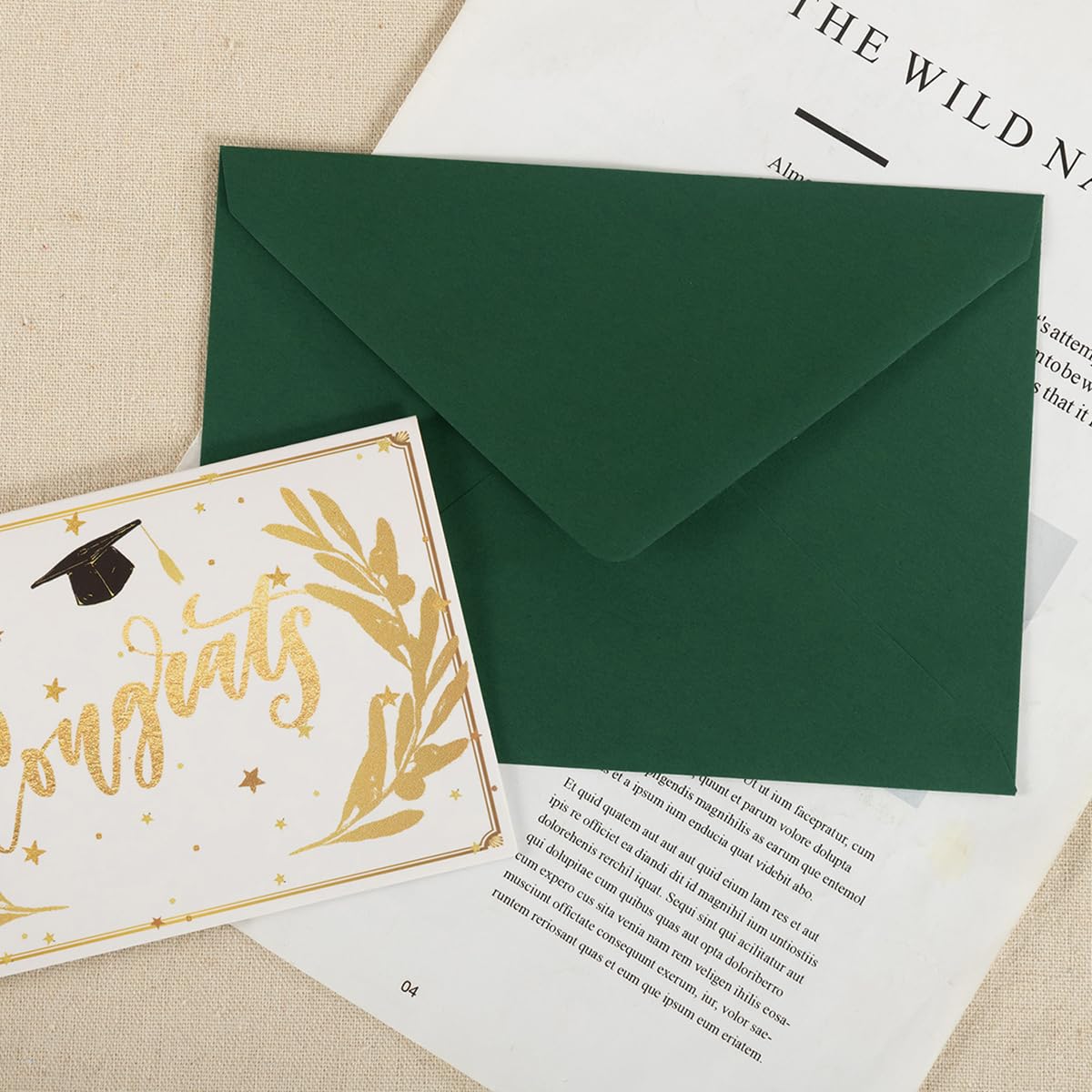 100 sobres de Navidad A7 coloridos de 5 x 7 pulgadas para tarjetas de felicitación, cumpleaños, bodas, tarjetas de invitación de baby shower (5.24 x 7.24 pulgadas, rojo/verde)