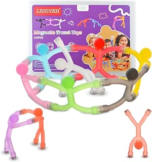 Magnetic Travel Toys for Toddlers Kids 10PCS, Airplane Travel Activities Essential, Fidget Toys for Kids Fun Magnet Men People, Sensory Toys for Toddlers 1-3