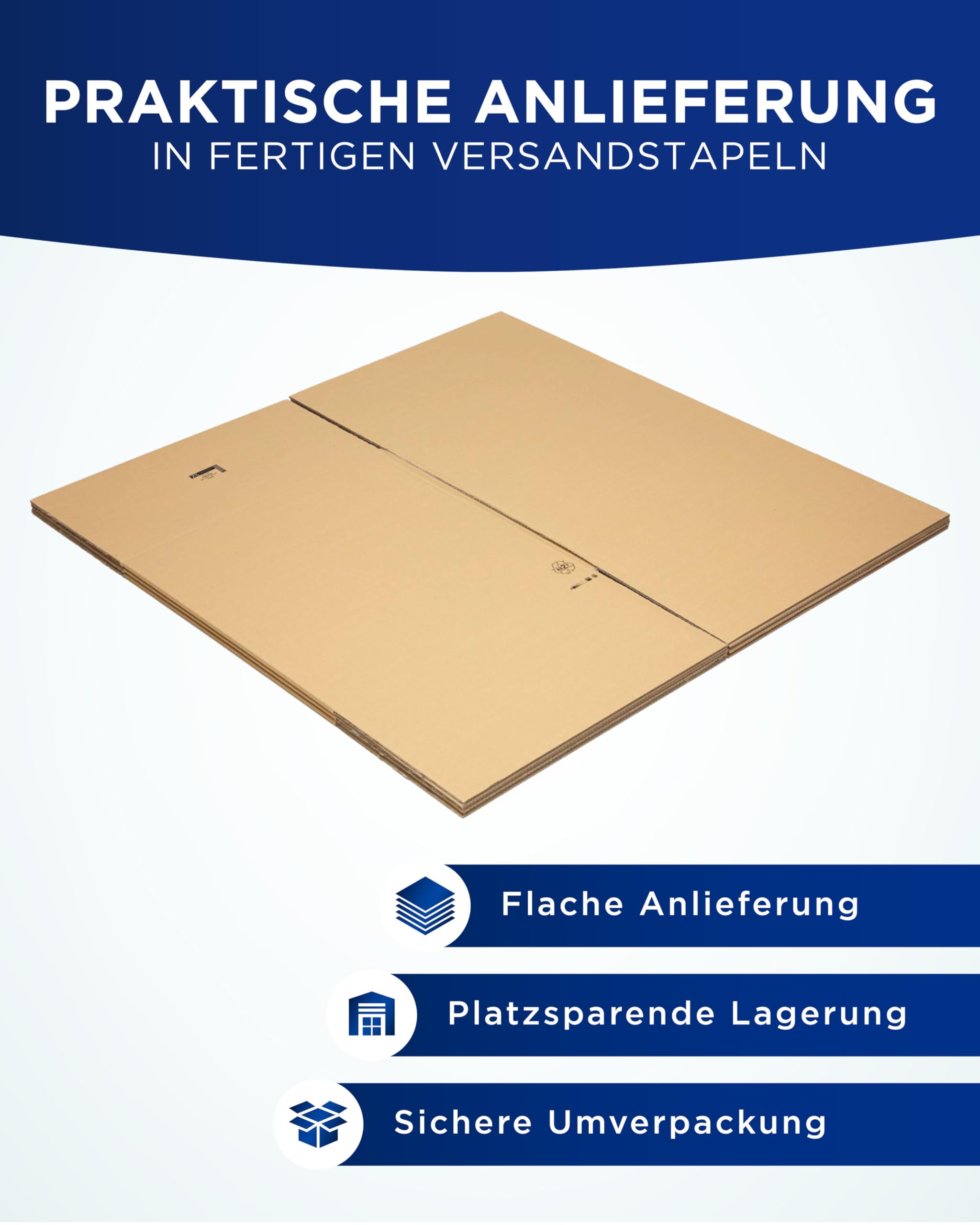 KK Verpackungen Versandkartons 600 x 600 x 600 mm Braun 2-wellig (Innenmaß 586 x 583 x 574 mm) | 10 Stück, Faltkartons Kartons für Versand als DHL Paket Hermes Paketklasse L DPD GLS Paketklasse XL