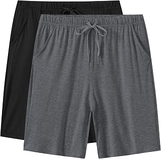 Mens Pajama Pants Short Modal Pajama Bottom Lounge Sleepwear Knit