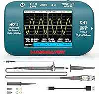 HANMATEK osciloscópio digital portátil ho11 - largura de banda de 10 MHz, amostragem de alta precisão de 48 msa/s, display tft de 2,8 ", recarregável por USB, sistema de disparo avançado,