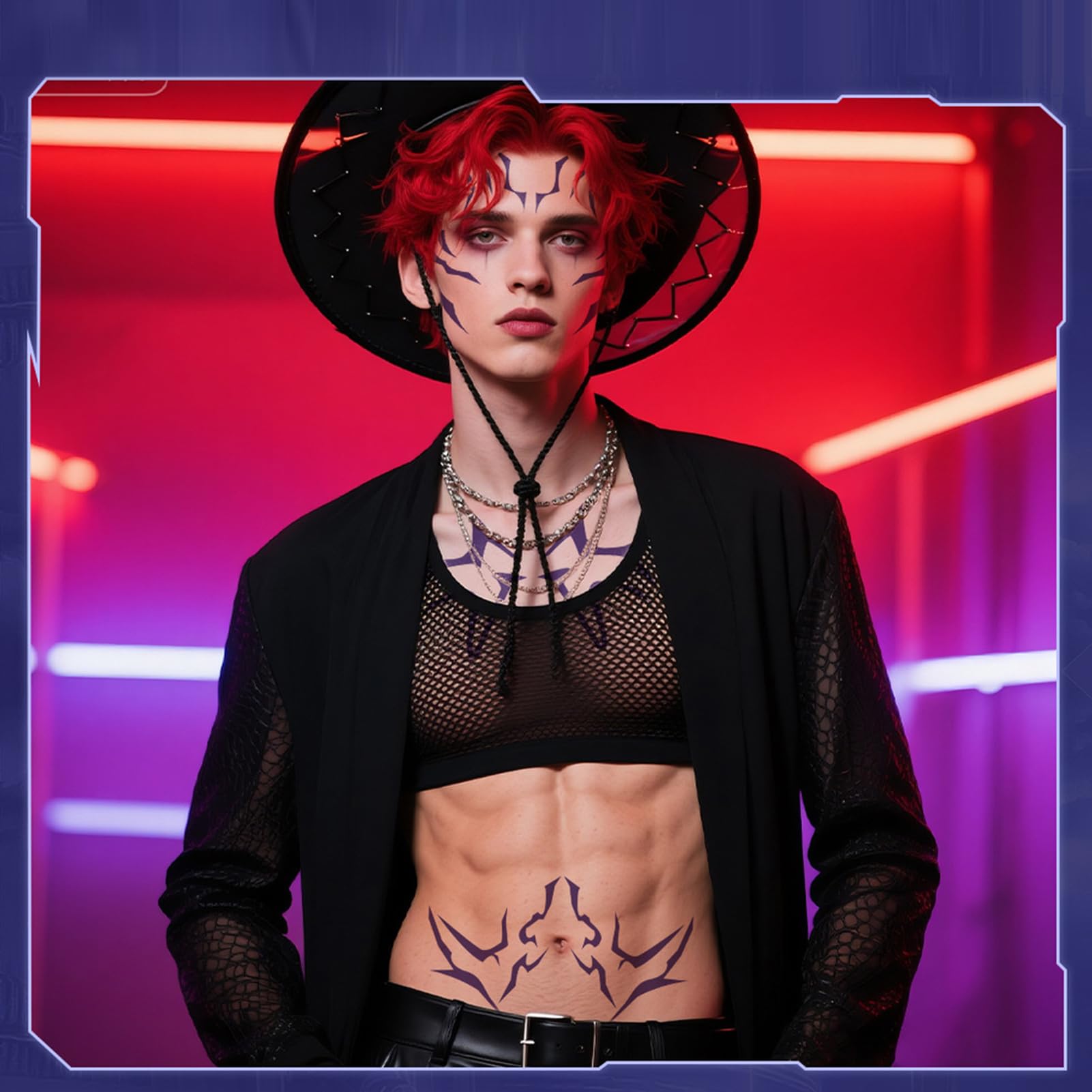 FILFEEL Adesivi Temporanei KPop, Tatuaggi Waterproof per Cosplay,