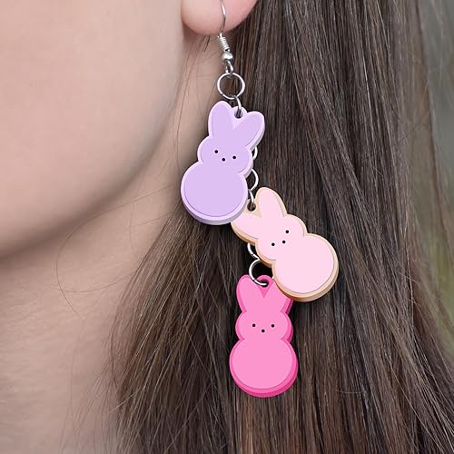 Miniatura 3 de ANTING 21 piezas de conejito de Pascua conejos decoración dulces, dulces kawaii, lindos dijes de conejito de Pascua, adornos de regalo de Pascua,