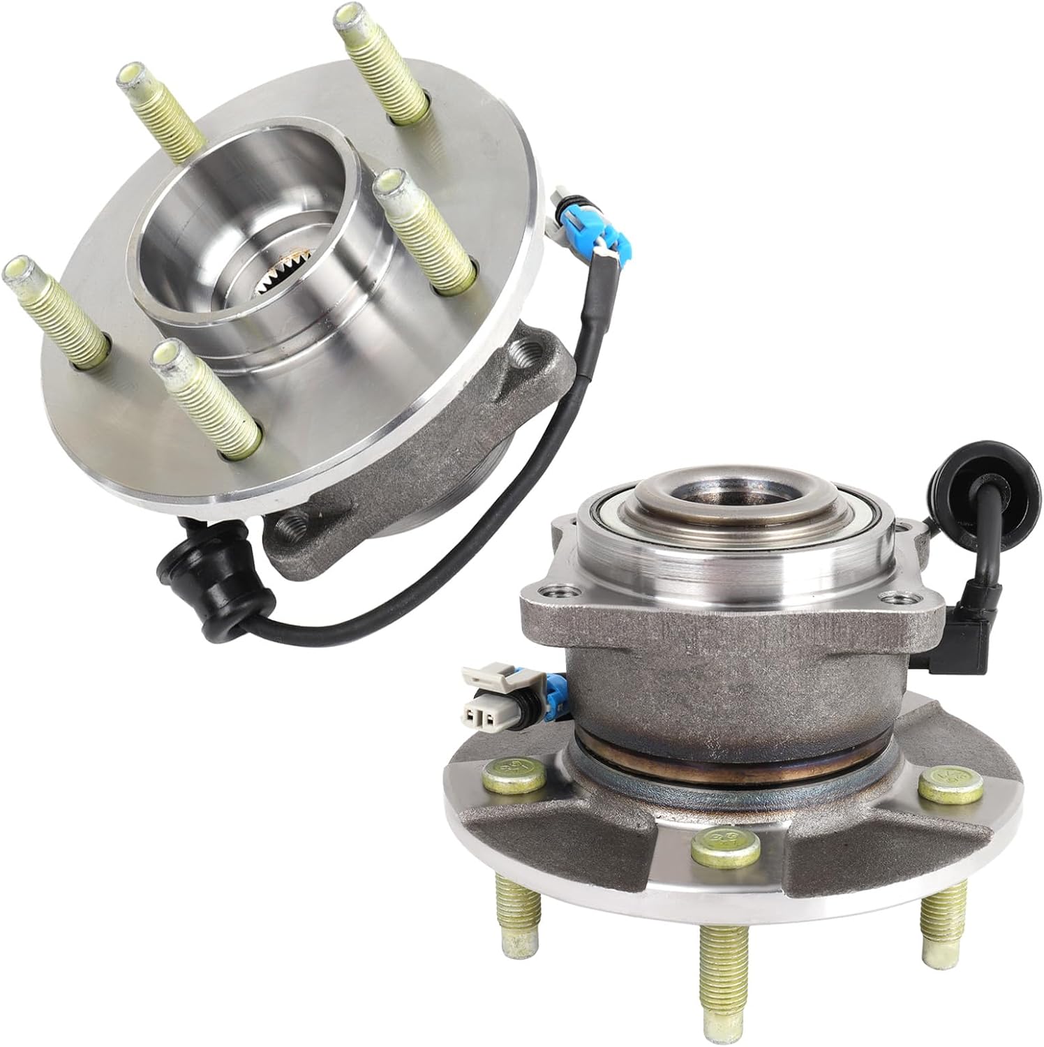 SCITOO 2PC Wheel Hub and Bearing Assembly 2005-2006 for Chevrolet Equinox, 2006 for Pontiac Torrent, 2002-2007 for Saturn Vue 512229 5 Lugs w/ABS