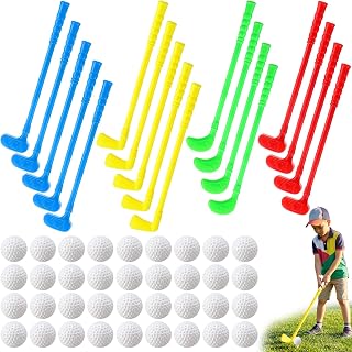 36 Pcs Plastic Mini Golf Clubs for Toddlers Kids Golf Party Favors Kids Golfs Clubs Toy Set Toy Balls for Outdoor Indoor Lawn Sports Birthday Gifts for Boys Girls