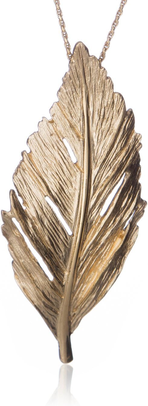 SilverLuxe 14kt Gold Plate Sterling Silver Leaf Pendant Necklace