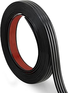 Soengsau Glossy Black Finish Wall Molding Trim, 393.6" L x 0.79" W Peel and Stick Corner Guards, Protection & Decoration for Countertops, Furniture Cabinets and Tables