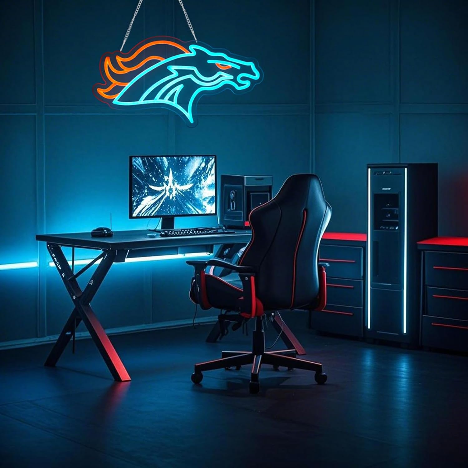 football neon sign for wall decor, Rugby team light up signs,Dimmable LED Neon Lights, football sign gifts for men sport fans Club Bar Dorm Party Game room Size:16.54 * 9.61In - Image 7