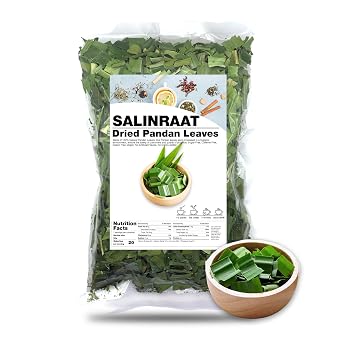 SALINRAAT - Premium Dried Pandan Leaves 1.76oz / 50g - Whole Stalks, Natural Fragrant, Sweet and Edible for Desserts, Cooking, Baking, Tea and More