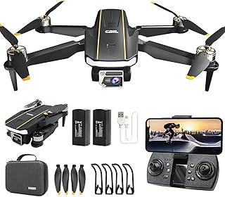 Drohne mit Kamera für Anfänger, bürstenloser Motor, 2K HD Kamera, CHUBORY A68 WiFi FPV Quadcopter, automatische Schwebefunktion, kopfloser Modus, 3D-Flips, Trajektorienflug, 2 Akkus