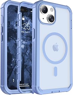 jaroco Magnetic for iPhone 15 Case Heavy Duty Protection Blue Purple