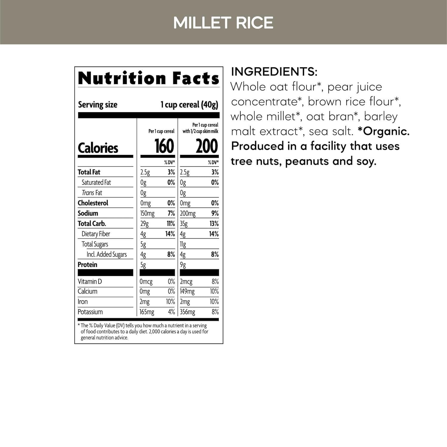 Nature's Path Organic Millet Rice Flakes Cereal, 32 oz (Pack of 6), Non-GMO, Earth Friendly Packaging