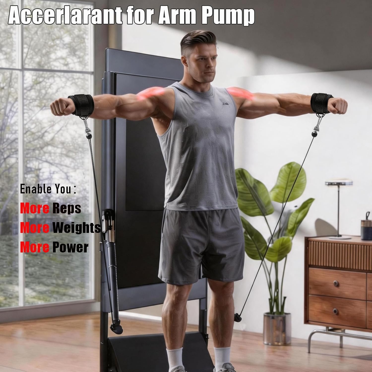 Ankle Workout Straps for Tonal Gym Machine – Adjustable Ankle Strap for Glute Kickback, with Special Tonal Adapter Accessory
