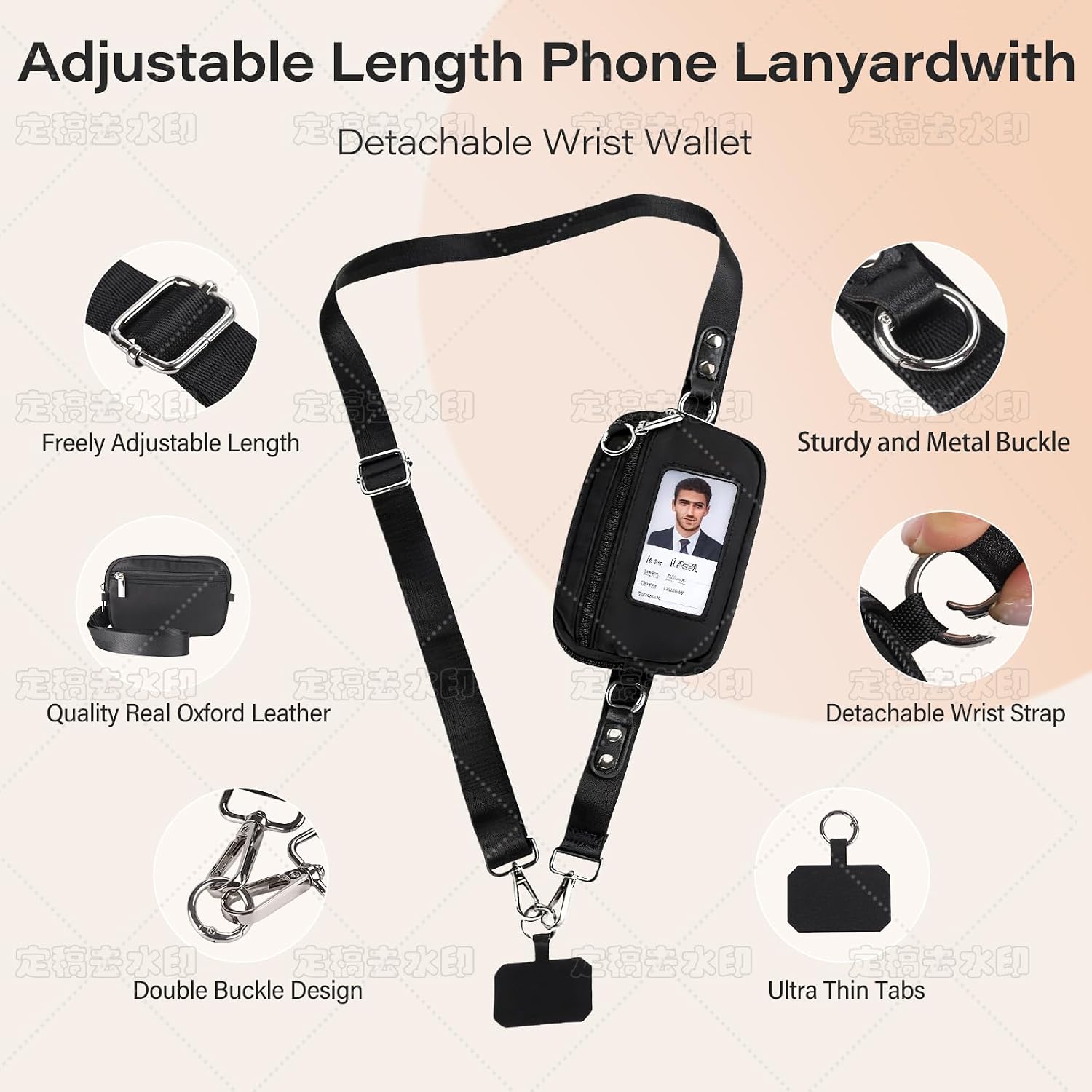 3-in-1 Clip and Go Phone Strap with Wallet Crossbody