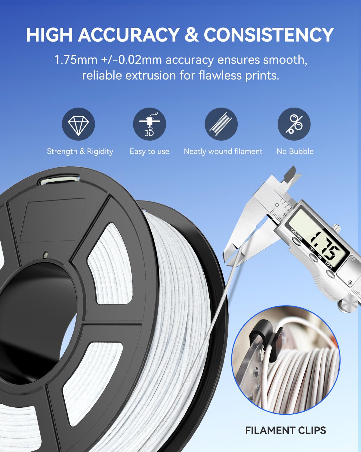 JAYO PLA Marbre Filament 1.75mm 1.1KG, Imprimante 3D Filament PLA Marble, 600 mm/s Haute Vitesse PLA Filament, Facile à Imprimer,Marble PLA Rouge