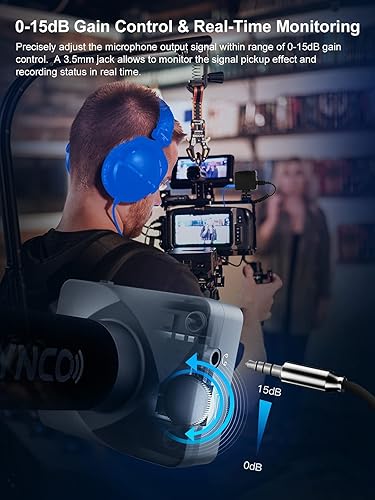 Miniatura 5 de SYNCO Shotgun Microphone, Mic-U3 Cardioid on-Camera Microphone Condenser Recording Microphone with Magnetic Absorption for Smartphone Camera &