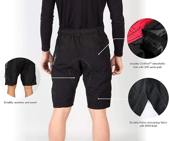ENDURA hummvee Short II incl. Interno Pantaloni Click Fast : Abbigliamento