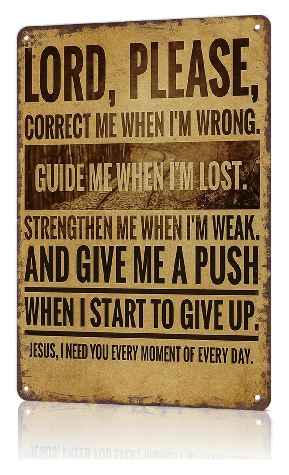 MQXFCZUX Rust Proof Aluminum Metal Sign Vintage Style Humorous Prayer Quote Dont Correct Me Saying Print For Home Office Workshop Wall Decor 8 X 12 in