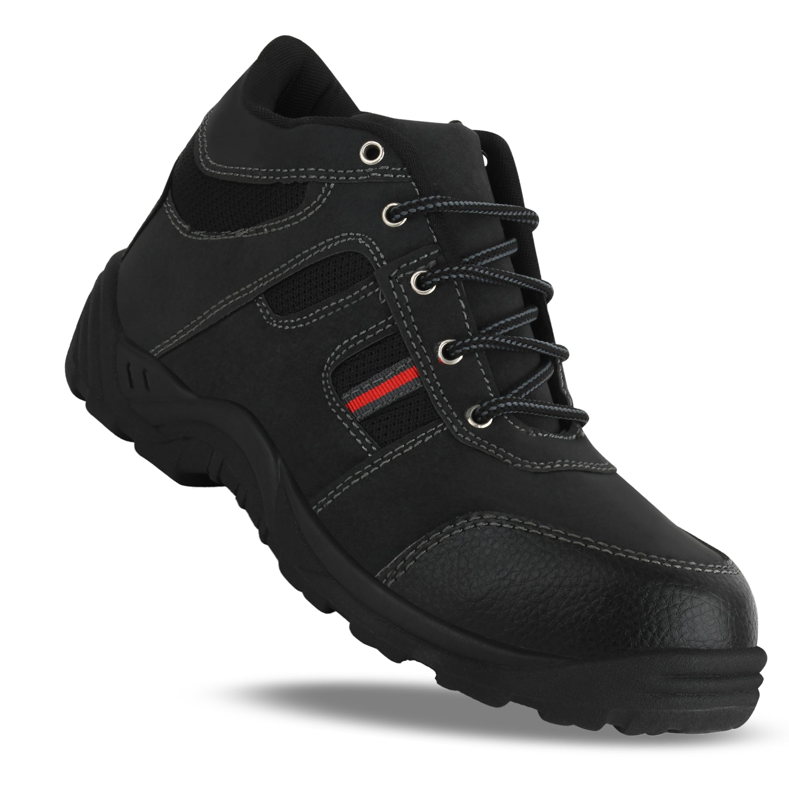 foot trends Lace-up High Ankle Steel Toe Shoes for Construction and Factory Work Safety Shoes for Men-picture-4