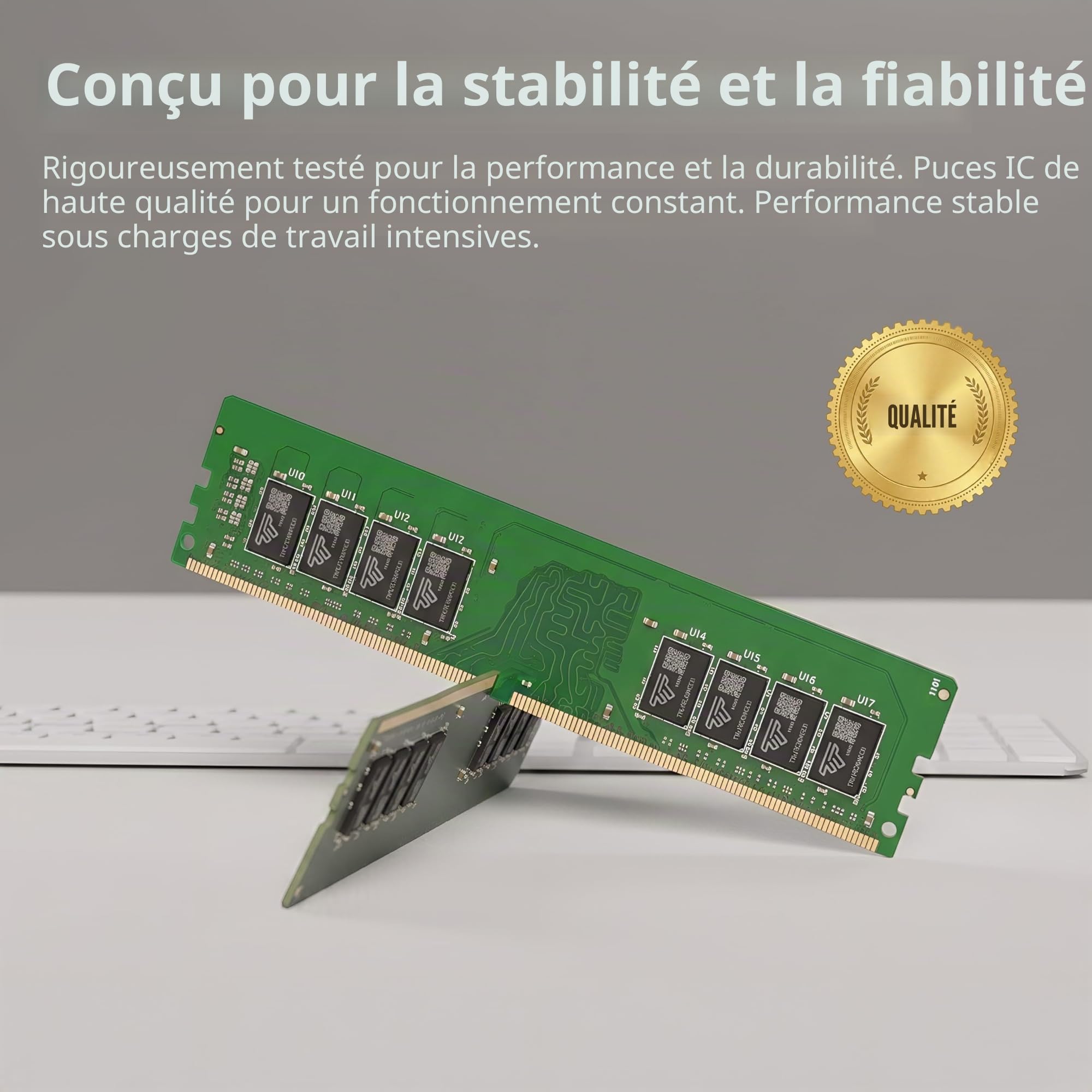 Timetec 8 Go DDR4 2666 MHz (PC4-2666V) PC4-21300 UDIMM RAM de Bureau – Non ECC sans Tampon, 288 Broches, 1,2 V, CL19 Module de mémoire DIMM