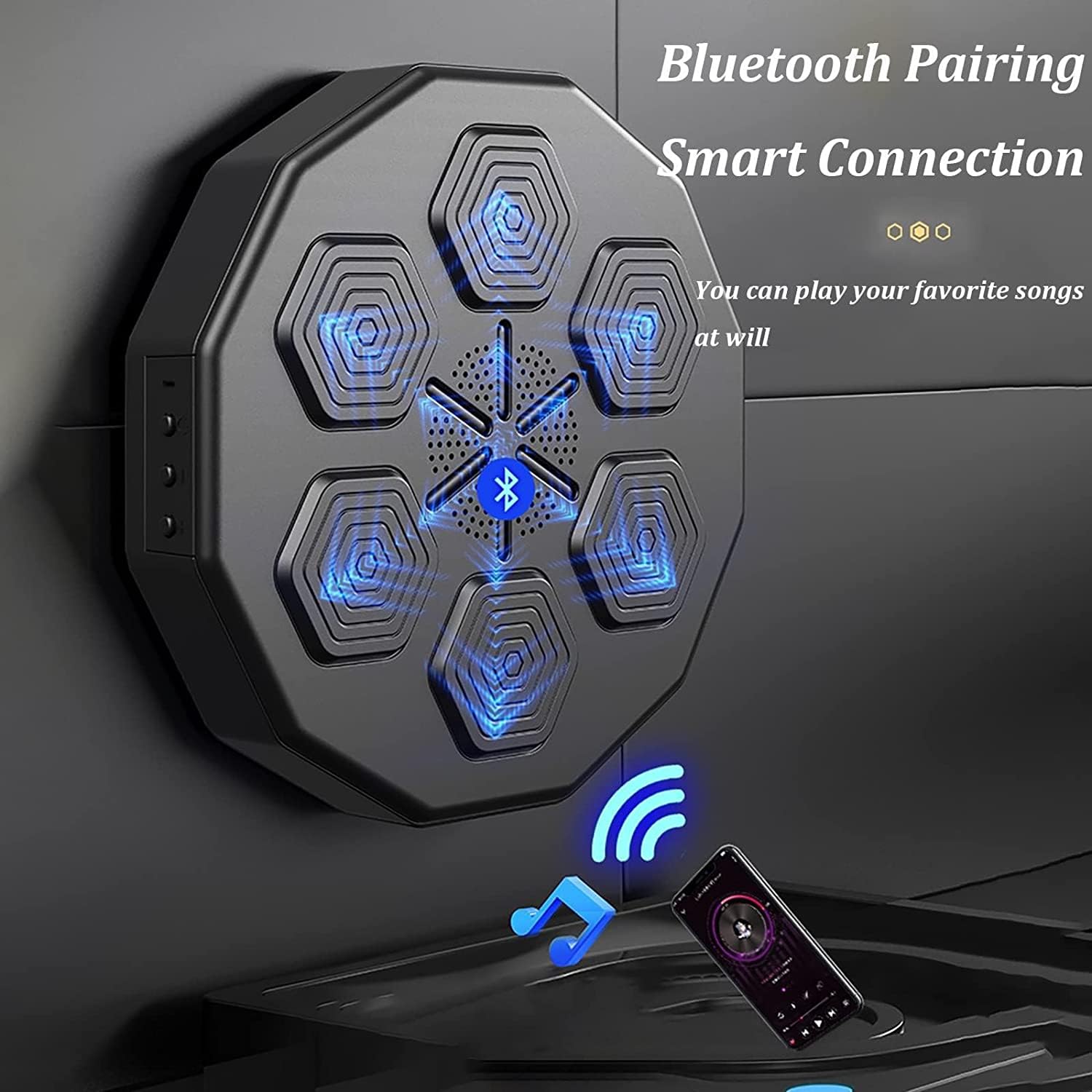 Music Boxinghine Elettronica, Music Boxinghine Smart Music Boxing Pads, Attrezzatura da Allenamento Smart Boxing Montata a Parete