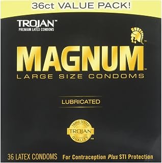 Trojan Magnum Lubricated Latex Large Size Condoms
