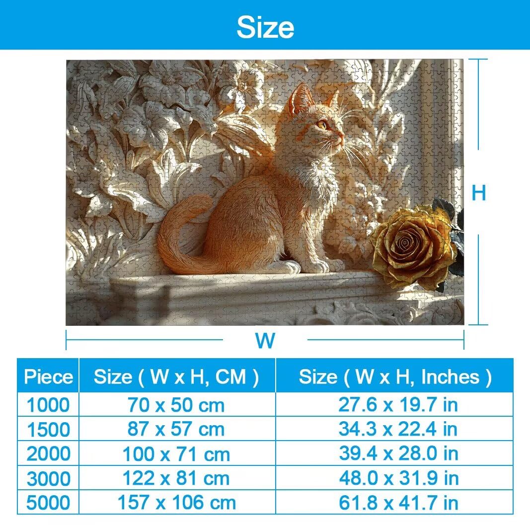 Puzzle 1500 Teile Katze, Holzpuzzle Erwachsene, Klassische Puzzles -2955