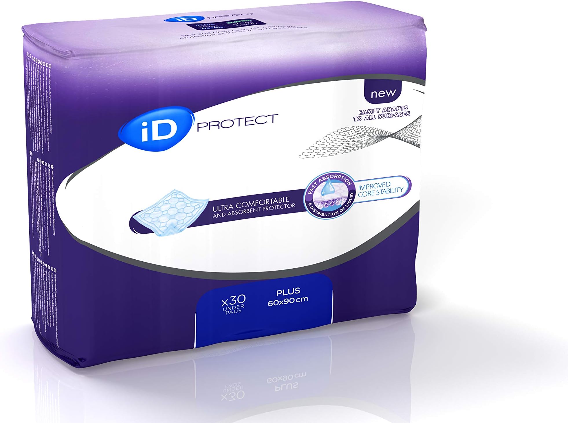 ID Protect Plus Incontinence Bed Pad Protector - 60x90cm (4 Packs)