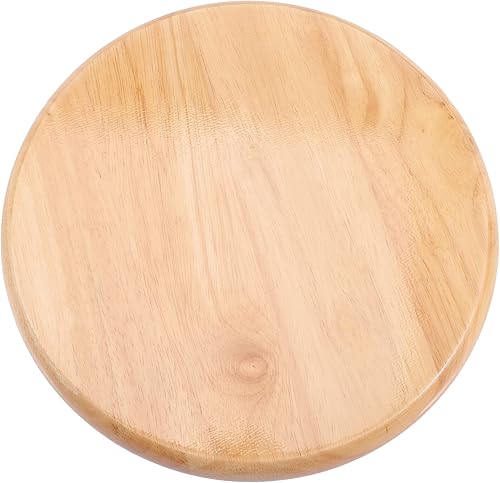 Miniatura 8 de Housoutil 3 piezas de repuesto de asiento redondo de madera, 11.6 in11.6 pulgadas, parte superior redonda de madera para taburetes de bar, muebles