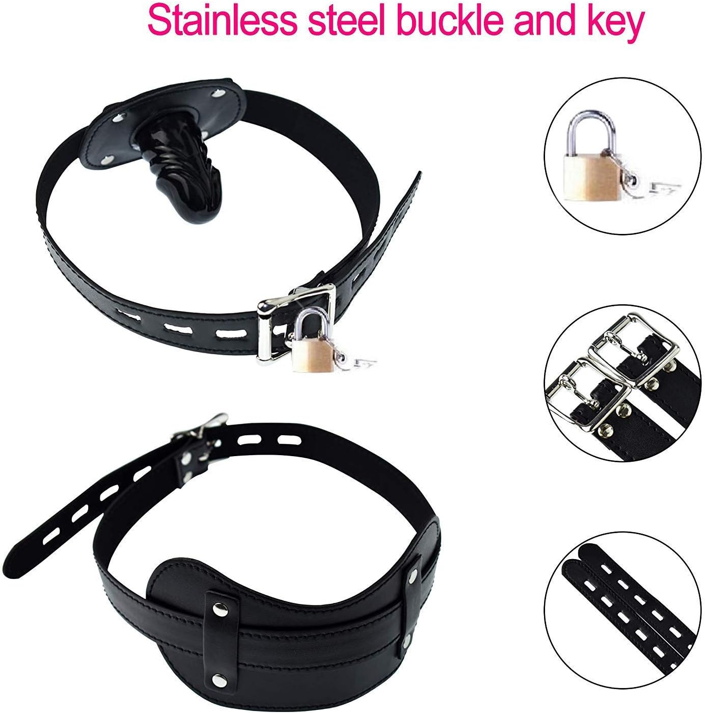Amazon.com: Leather Bondage Gimp Mask Hood, Full Face Blindfold 