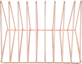 NITRIP Estante de livros, organizador de arquivos de mesa, estante de ferro portátil estável, suporte de revista triangular, suporte de armazenamento de arquivos, escritório para casa
