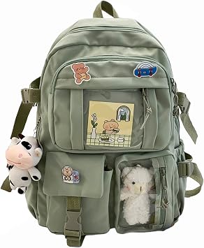 kawaii backpack with pins kawaii school 