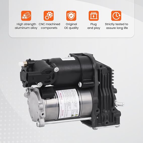 37206859714 Air Suspension Compressor Pump Compatible with B-MW E70 X5 2007-2013, E71 X6 2008-2014, Sport Utility,Air Ride Compressor Pump 37206789938