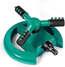 ROOTS & LEAF 360� Automatic Rotating Garden Sprinkler with 45� Adjustable Arms | Durable ABS Material | Coverage up to 32 Feet | for Efficient Watering in Gardens and Lawns (Pack of 1)