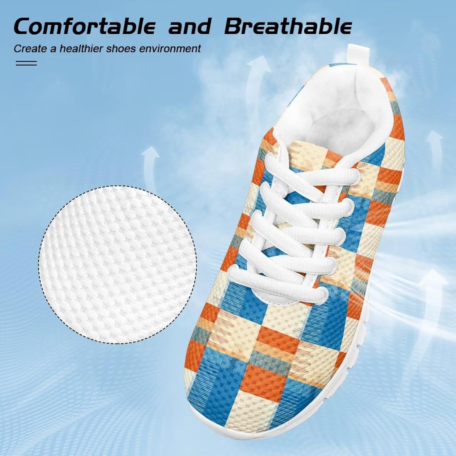 Funnydude Cute Print Boys Tennis Shoes Little/Big Kids Lightweight Sneakers Lace up Running Shoes