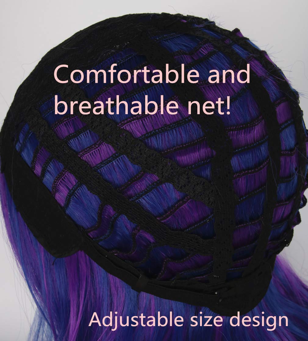 Topcosplay Kids Mal wig for Girls Children Blue and Purple Wig Halloween Costume Cosplay Wig : Clothing, Shoes & Jewelry
