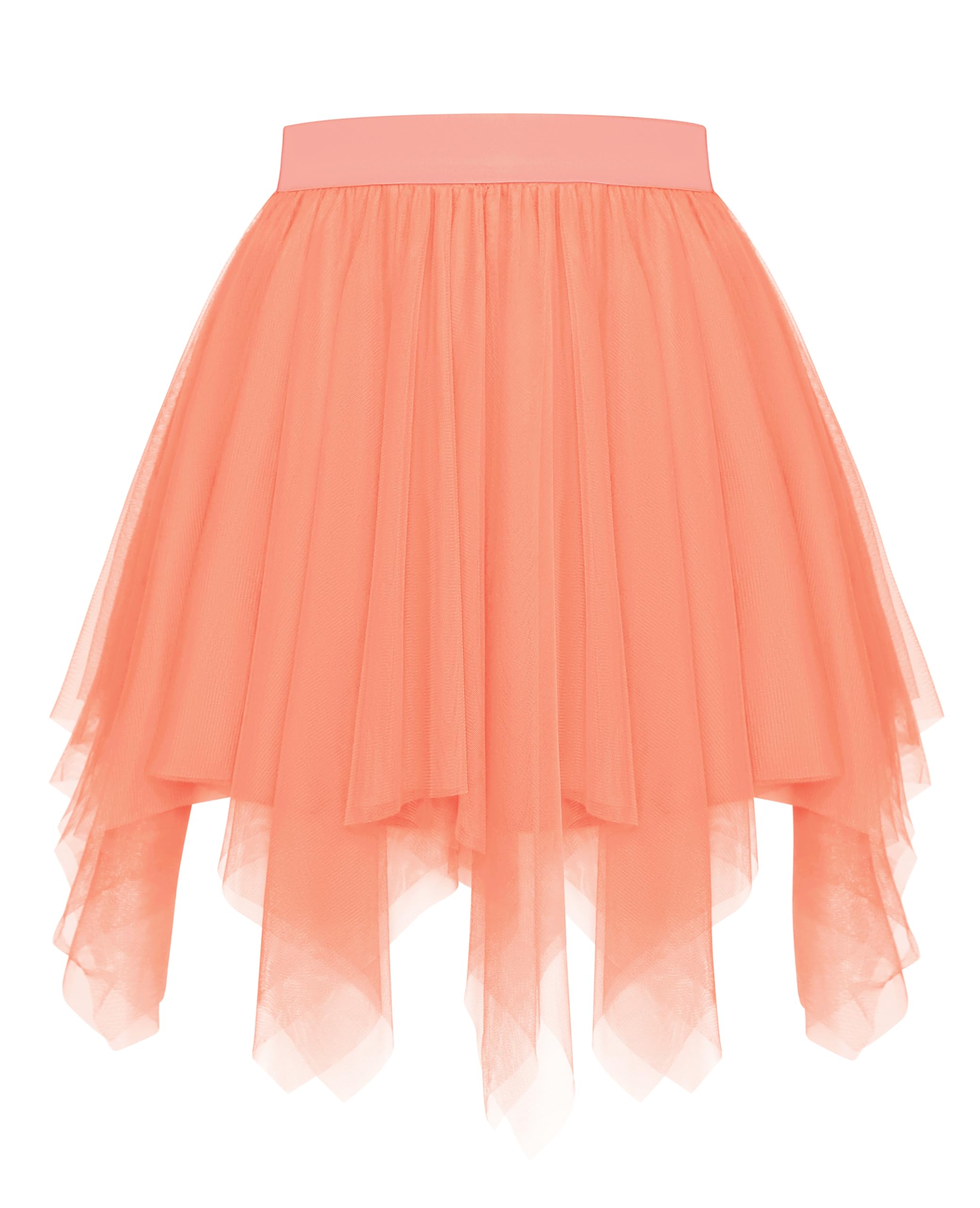 Vlazom Women's Tulle Tutu Skirts A-line Dance Skirts Rockabilly Underskirt Petticoat Music Festivals, Carnivals, Holiday Parade, Halloween Orange, XXL-3XL
