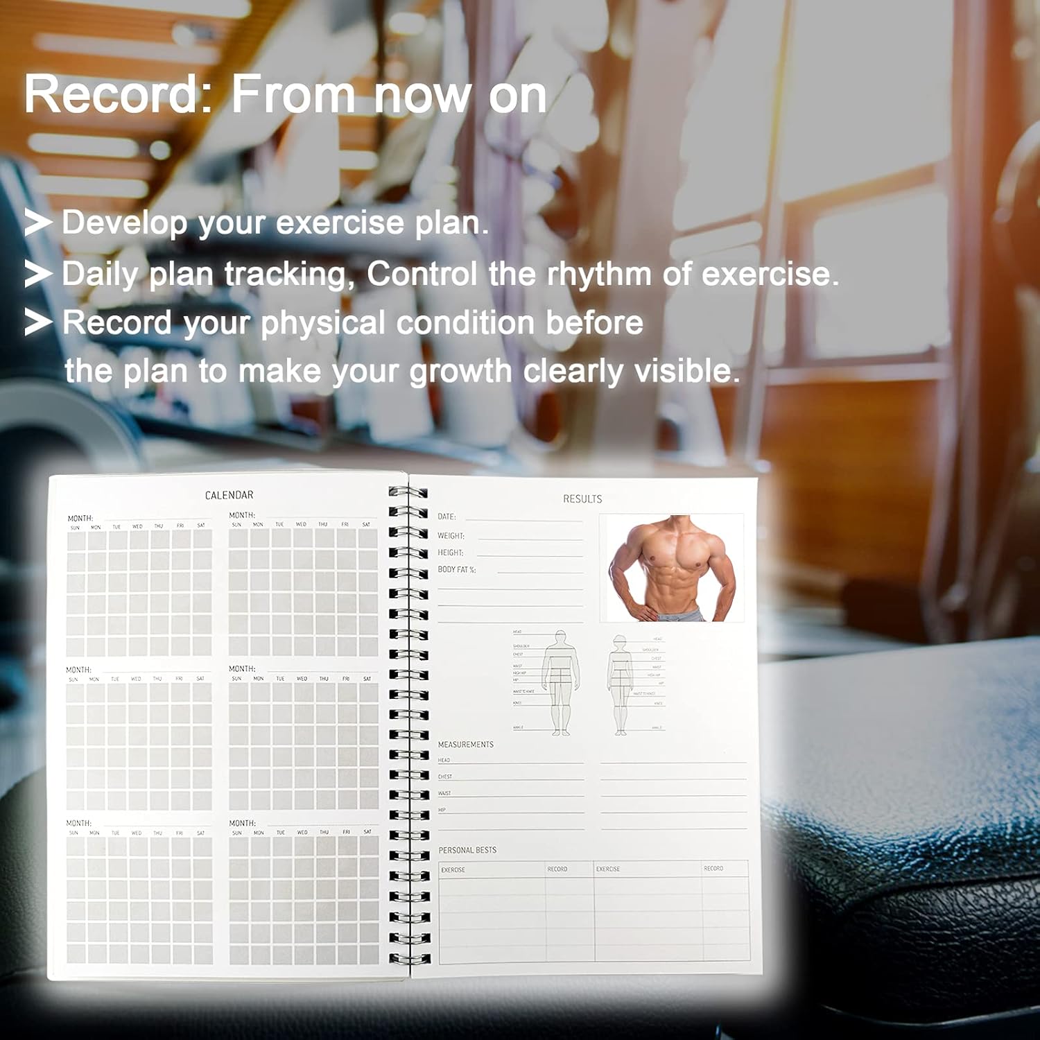 IOXQP Fitness Journal, 154 Pages Fitness Journal for Women & Men, Fitness and nutrition planner to track weight loss, Gym, Muscle gain, Bodybuilding progress-Track your daily health，Pink : Sports & Outdoors