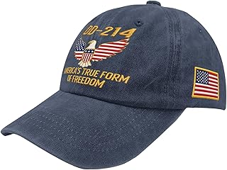 DD-214 Veterans US True Forms of Freedoms Embroidered Trucker Hat Outdoor Cap for Son